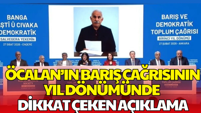 'Silah Bırakma' Çağrısının Yıldönümünde Abdullah Öcalan'dan Yeni Açıklama